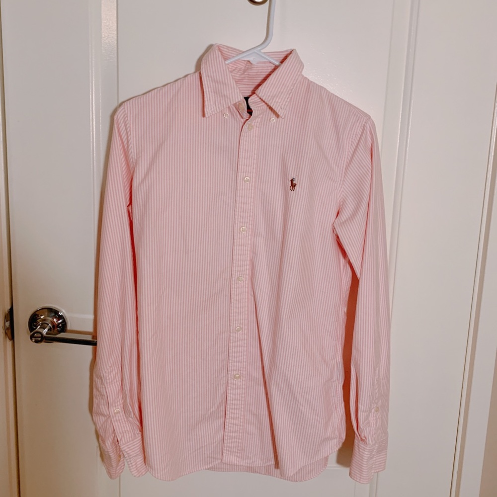 Ralph Lauren custom fit pink stripe shirts